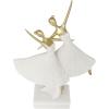 imageDeco 79 Polystone Dancer Decorative Sculpture Home Decor Statue with Black Square Base Accent Figurine 9quot x 4quot x 12quot GoldCream