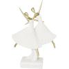 imageDeco 79 Polystone Dancer Decorative Sculpture Home Decor Statue with Black Square Base Accent Figurine 9quot x 4quot x 12quot GoldCream