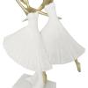 imageDeco 79 Polystone Dancer Decorative Sculpture Home Decor Statue with Black Square Base Accent Figurine 9quot x 4quot x 12quot GoldCream