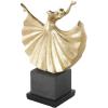 imageDeco 79 Polystone Dancer Decorative Sculpture Home Decor Statue with Black Square Base Accent Figurine 9quot x 4quot x 12quot GoldGold
