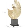imageDeco 79 Polystone Dancer Decorative Sculpture Home Decor Statue with Black Square Base Accent Figurine 9quot x 4quot x 12quot GoldGold