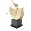 imageDeco 79 Polystone Dancer Decorative Sculpture Home Decor Statue with Black Square Base Accent Figurine 9quot x 4quot x 12quot GoldGold