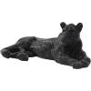 imageDeco 79 Polystone Leopard Decorative Sculpture Floor Home Decor Statue with Carved Faceted Diamond Exterior Accent Figurine 39quot x 19quot x 14quot BlackBlack
