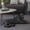 imageDeco 79 Polystone Leopard Decorative Sculpture Floor Home Decor Statue with Carved Faceted Diamond Exterior Accent Figurine 39quot x 19quot x 14quot BlackBlack
