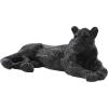 imageDeco 79 Polystone Leopard Decorative Sculpture Floor Home Decor Statue with Carved Faceted Diamond Exterior Accent Figurine 39quot x 19quot x 14quot BlackBlack