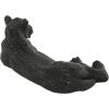 imageDeco 79 Polystone Leopard Decorative Sculpture Floor Home Decor Statue with Carved Faceted Diamond Exterior Accent Figurine 39quot x 19quot x 14quot BlackBlack