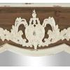 imageDeco 79 Rustic Wood Wall Mirror 43quotx33quot Brown WhiteBrown  White