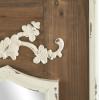 imageDeco 79 Rustic Wood Wall Mirror 43quotx33quot Brown WhiteBrown  White