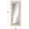 imageDeco 79 Rustic Wood Wall Mirror 43quotx33quot Brown WhiteWhite  Gray