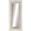 imageDeco 79 Rustic Wood Wall Mirror 43quotx33quot Brown WhiteWhite  Gray