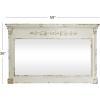 imageDeco 79 Rustic Wood Wall Mirror 43quotx33quot Brown WhiteWhite