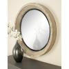 imageDeco 79 Rustic Wood Wall Mirror 43quotx33quot Brown WhiteWhite