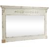 imageDeco 79 Rustic Wood Wall Mirror 43quotx33quot Brown WhiteWhite