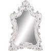 imageDeco 79 Rustic Wood Wall Mirror 43quotx33quot Brown WhiteWhite