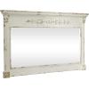 imageDeco 79 Rustic Wood Wall Mirror 43quotx33quot Brown WhiteWhite