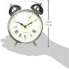 imageDeco 79 Stainless Steel Clock with Bell Style Top 3quot x 5quot x 7quot Silver