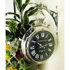 imageDeco 79 Stainless Steel Metal Decorative Wall Clock  Pocket Watch Style for Home and Room 16quot x 6quot x 22quot Silver
