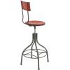 imageDeco 79 Vintage Metal Bar Stool LARGE SIZE Red