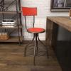 imageDeco 79 Vintage Metal Bar Stool LARGE SIZE Red