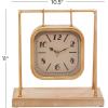 imageDeco 79 Wood Pendulum Clock with Wood Base 10quot x 5quot x 11quot GoldGold