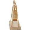 imageDeco 79 Wood Pendulum Clock with Wood Base 10quot x 5quot x 11quot GoldGold