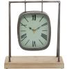 imageDeco 79 Wood Pendulum Clock with Wood Base 10quot x 5quot x 11quot GoldGray