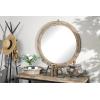 imageDeco 79 Wood Room Wall Mirror Distressed Entryway Mirror with Beaded Detailing Wall Mounted Mirror 28quot x 2quot x 48quot Light BrownLight Brown