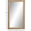 imageDeco 79 Wood Room Wall Mirror Distressed Entryway Mirror with Beaded Detailing Wall Mounted Mirror 28quot x 2quot x 48quot Light BrownMedium Brown