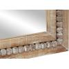 imageDeco 79 Wood Room Wall Mirror Distressed Entryway Mirror with Beaded Detailing Wall Mounted Mirror 28quot x 2quot x 48quot Light BrownMedium Brown