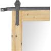imageDeco 79 Wood Room Wall Mirror Entryway Mirror with Black Metal Hanging Rod Wall Mounted Mirror 34quot x 2quot x 71quot Brown335L x 2W