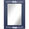 imageDeco 79 Wood Room Wall Mirror Entryway Mirror with Knotted Rope Wall Mounted Mirror 23quot x 2quot x 31quot BlueContemporary
