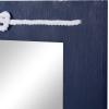 imageDeco 79 Wood Room Wall Mirror Entryway Mirror with Knotted Rope Wall Mounted Mirror 23quot x 2quot x 31quot BlueContemporary