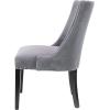 imageDeco 79 Wood Solid Dining Chair Set of 2 23quotW 37quotH Gray