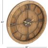 imageDeco 79 Wooden Decorative Wall Clock for Home and Room 40quot x 3quot x 40quot BrownBrown