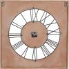 imageDeco 79 Wooden Floral Decorative Wall Clock Carved Wall Clock for Home with Black Metal Accents Wall Clock for Room 32quot x 2quot x 32quot White29 x 29 x 2