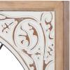 imageDeco 79 Wooden Floral Decorative Wall Clock Carved Wall Clock for Home with Black Metal Accents Wall Clock for Room 32quot x 2quot x 32quot White29 x 29 x 2