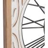 imageDeco 79 Wooden Floral Decorative Wall Clock Carved Wall Clock for Home with Black Metal Accents Wall Clock for Room 32quot x 2quot x 32quot White29 x 29 x 2
