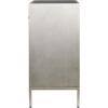 imageDeco 79 Wooden Room Cabinet with Upholstered Front Panel Mirrored Top Ring Handles  Accent Cabinet 47quot x 15quot x 32quot GrayBeige