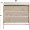 imageDeco 79 Wooden Room Cabinet with Upholstered Front Panel Mirrored Top Ring Handles  Accent Cabinet 47quot x 15quot x 32quot GrayBeige