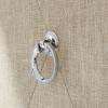 imageDeco 79 Wooden Room Cabinet with Upholstered Front Panel Mirrored Top Ring Handles  Accent Cabinet 47quot x 15quot x 32quot GrayGrey