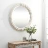 imageDeco 79 Wooden Room Wall Mirror Coiled Rope Entryway Mirror with Wrapped Rope Accents Wall Mounted Mirror 36quot x 3quot x 36quot White