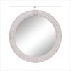 imageDeco 79 Wooden Room Wall Mirror Coiled Rope Entryway Mirror with Wrapped Rope Accents Wall Mounted Mirror 36quot x 3quot x 36quot White