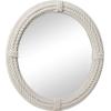 imageDeco 79 Wooden Room Wall Mirror Coiled Rope Entryway Mirror with Wrapped Rope Accents Wall Mounted Mirror 36quot x 3quot x 36quot White
