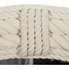 imageDeco 79 Wooden Room Wall Mirror Coiled Rope Entryway Mirror with Wrapped Rope Accents Wall Mounted Mirror 36quot x 3quot x 36quot White