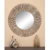 imageDeco 79 Wooden Room Wall Mirror Layered Ripple Entryway Mirror Wall Mounted Mirror 42quot x 2quot x 42quot GoldSilver