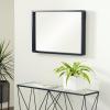 imageDeco 79 Wooden Room Wall Mirror Minimalistic Entryway Mirror Wall Mounted Mirror 24quot x 3quot x 36quot Black