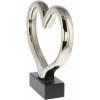 imageThe Novogratz Ceramic Heart Decorative Sculpture Home Decor Statue with Black Base Accent Figurine 13quot x 3quot x 12quot Silver