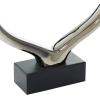 imageThe Novogratz Ceramic Heart Decorative Sculpture Home Decor Statue with Black Base Accent Figurine 13quot x 3quot x 12quot Silver