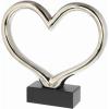 imageThe Novogratz Ceramic Heart Decorative Sculpture Home Decor Statue with Black Base Accent Figurine 13quot x 3quot x 12quot Silver