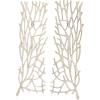 imageDeco 79 Aluminum Metal Coral Home Wall Decor Inspired Wall Sculpture Set of 2 Wall Art 10quotW 34quotH SilverSilver